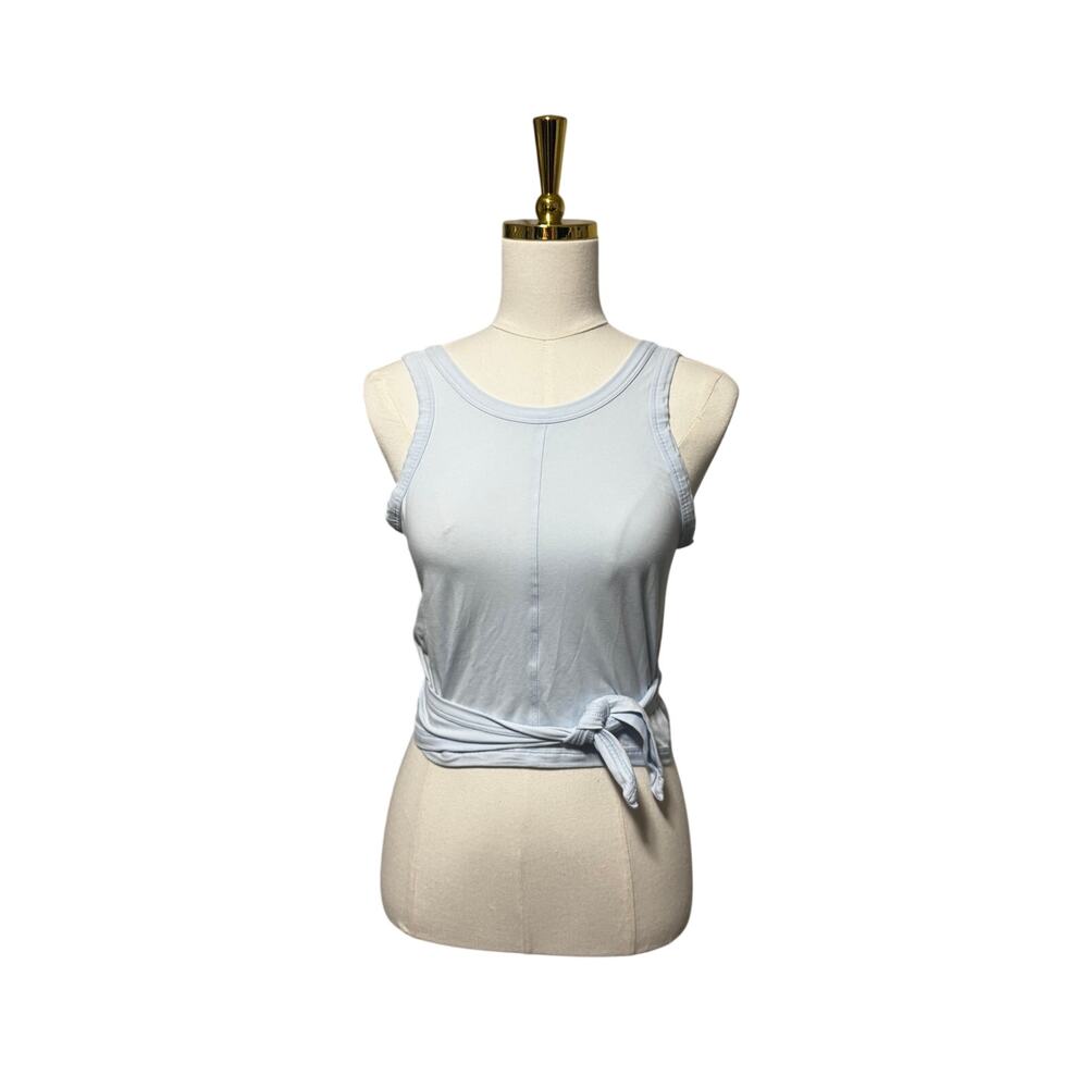 Lululemon It's a Tie Tank Top Light Blue Wrap Open Back Size 6/8 (Est.)
